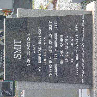 SMIT Theodore Augustus 1906-1965 &amp; Anna Maria LOUW 1913-1994