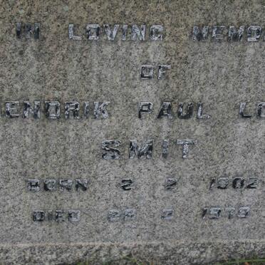 SMIT Hendrik Paul Louw 1902-1979
