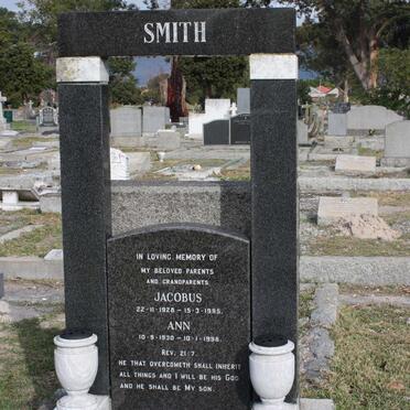 SMITH Jacobus 1928-1995 &amp; Ann 1930-1998