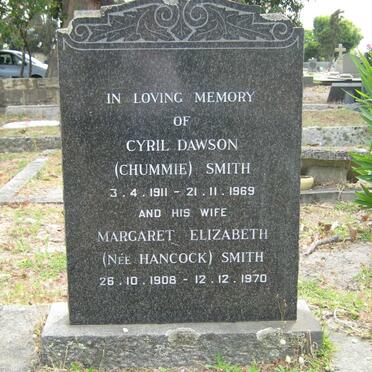 SMITH Cyril Dawson 1911-1969 &amp; Margaret Elizabeth HANCOCK 1908-1970