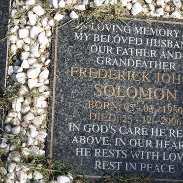 SOLOMON Frederick Johan 1950-2006
