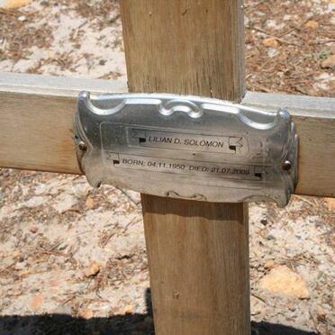 SOLOMON Lilian D. 1950-2009