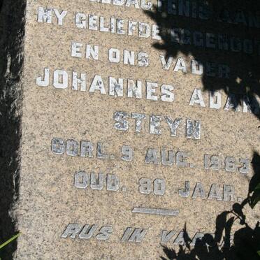 STEYN Johannes Adam -1963