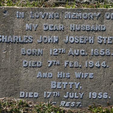 STEWARD Charles John Joseph 1858-1944 &amp; Betty -1956