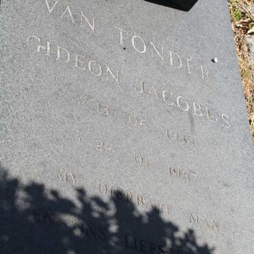 TONDER Gideon Jacobus, van 1934-1987