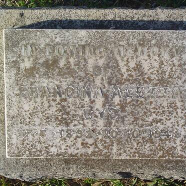 UYS Francina Alberta 1892-1948