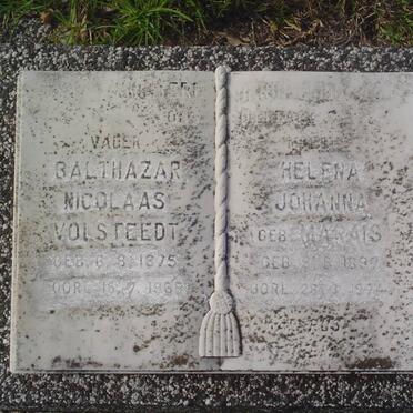 VOLSTEEDT Balthazar Nicolaas 1875-1969 &amp; Helena Johanna MARAIS 1897-1974