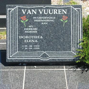 VUUREN Dorothea Elena, van 1930-2004