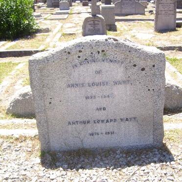 WATT Arthur Edward 1871-1951 &amp; Annie Louise 1872-194?