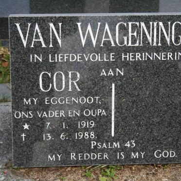 WAGENINGEN Cor, van 1919-1988