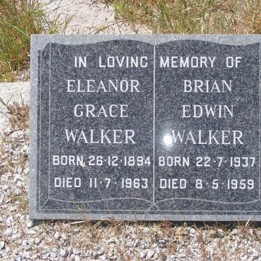 WALKER Eleanor Grace 1894-1963 :: WALKER Brain Edwin 1937-1959