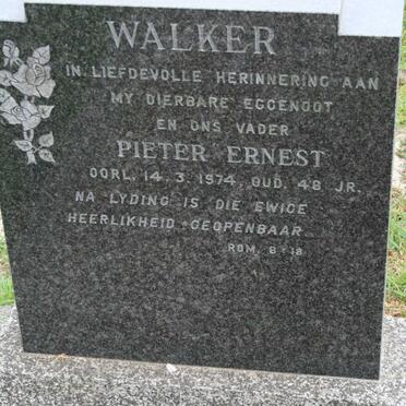 WALKER Pieter Ernest -1974