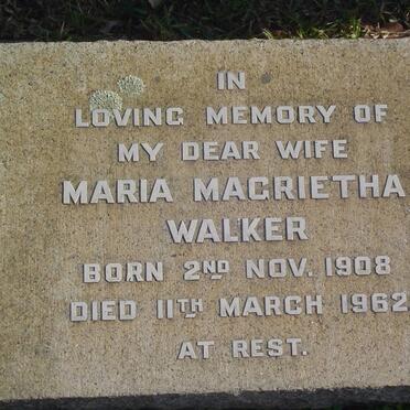 WALKER Maria Magrietha 1908-1962