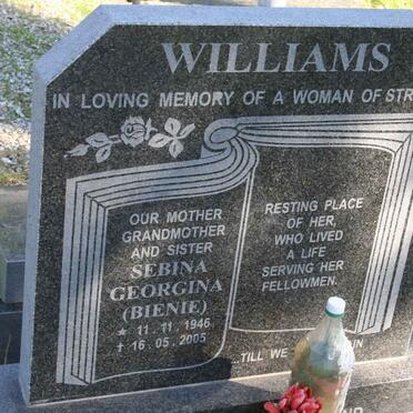 WILLIAMS Sebina Georgina 1946-2005