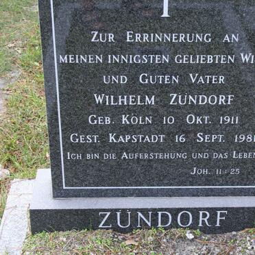 ZÜNDORF Wilhelm 1911-1981