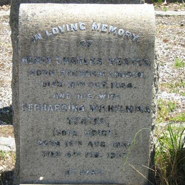 YEATES Henry Charles -1944 &amp; Gerhardina Wilhelmina VOIGT 1880-1957