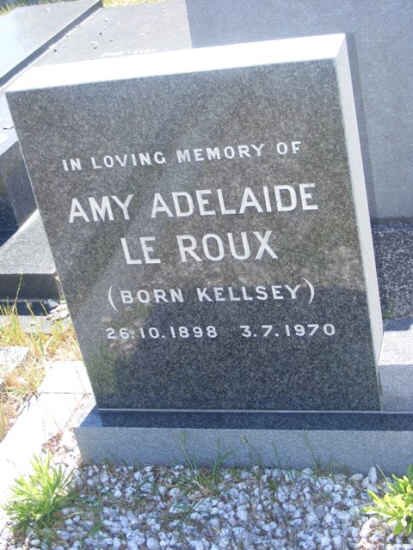 zzROUX Amy Adelaide, le KELLSEY 1898-1970