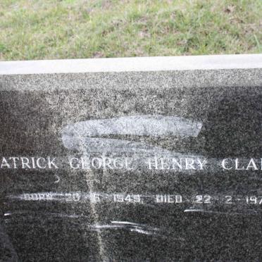 CLARK Patrick George Henry 1949-1972