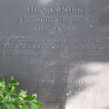 PARRY Henry -1877