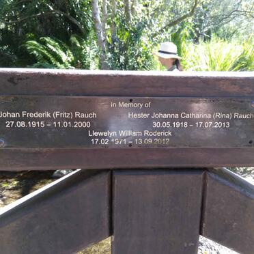 RAUCH Johan Frederik 1915-2000 &amp; Hester Johanna Catharina 1918-2013