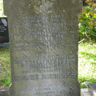 CLIFTON Josephine Mary nee VINCENT 1860-1898 :: CLIFTON Henry Frederick -1929 &amp; Milly Lavinia ALDER 1895-1965
