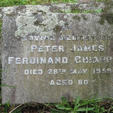 CHIAPPINI Peter James Ferdinand -1959