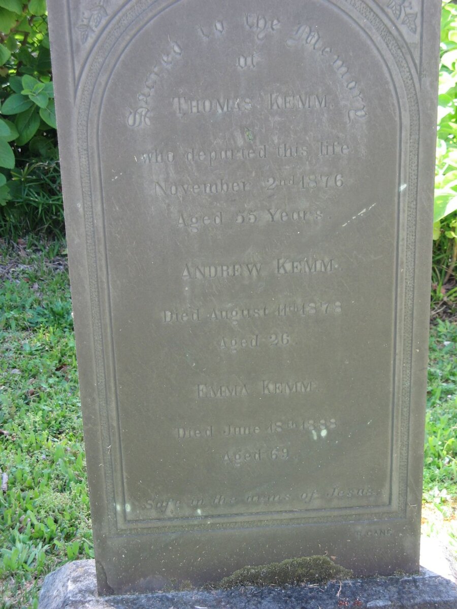 KEMM Thomas -1876 &amp; Emma -1888 :: KEMM Andrew -1878