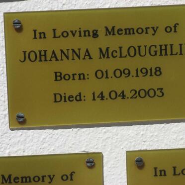 McLOUGHLIN Johanna 1918-2003