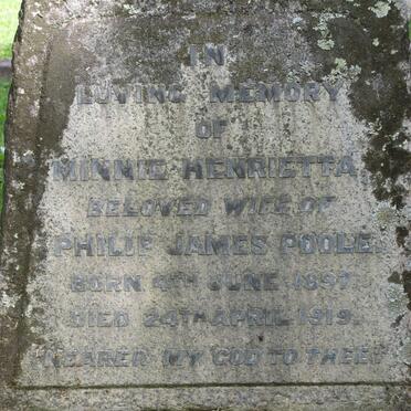 POOLE Winnie Henrietta 1897-1919