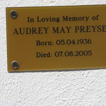 PREYSER Audrey May 1936-2005