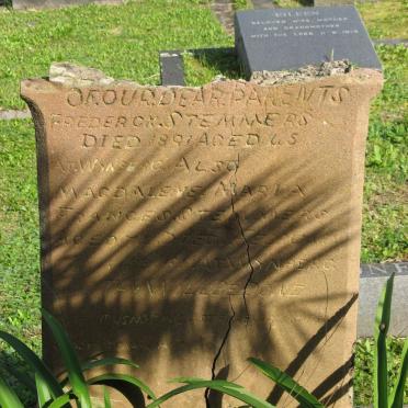 STEMMERS Frederick -1891 &amp; Magdalene Maria Frances