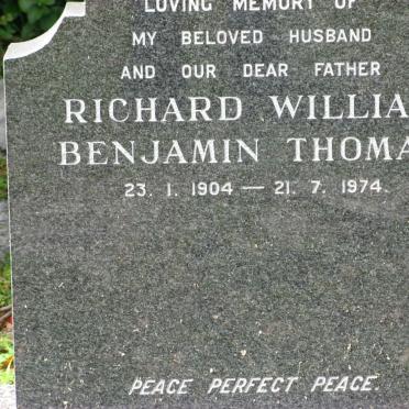 THOMAS Richard William Benjamin 1904-1974