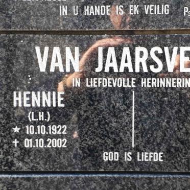 JAARSVELDT L.H., van 1922-2022
