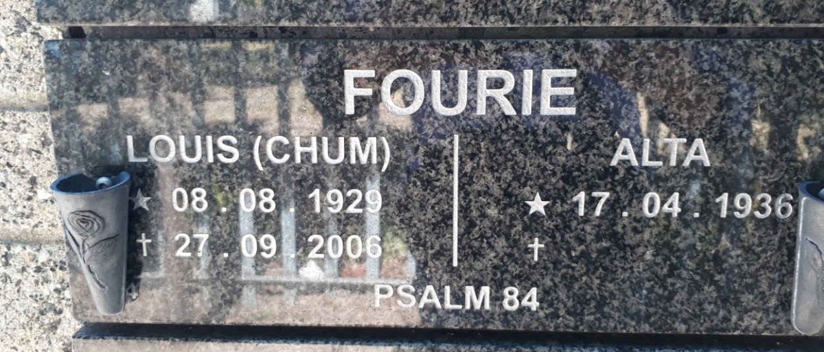 FOURIE Louis 1929-2006 & Alta 1936-
