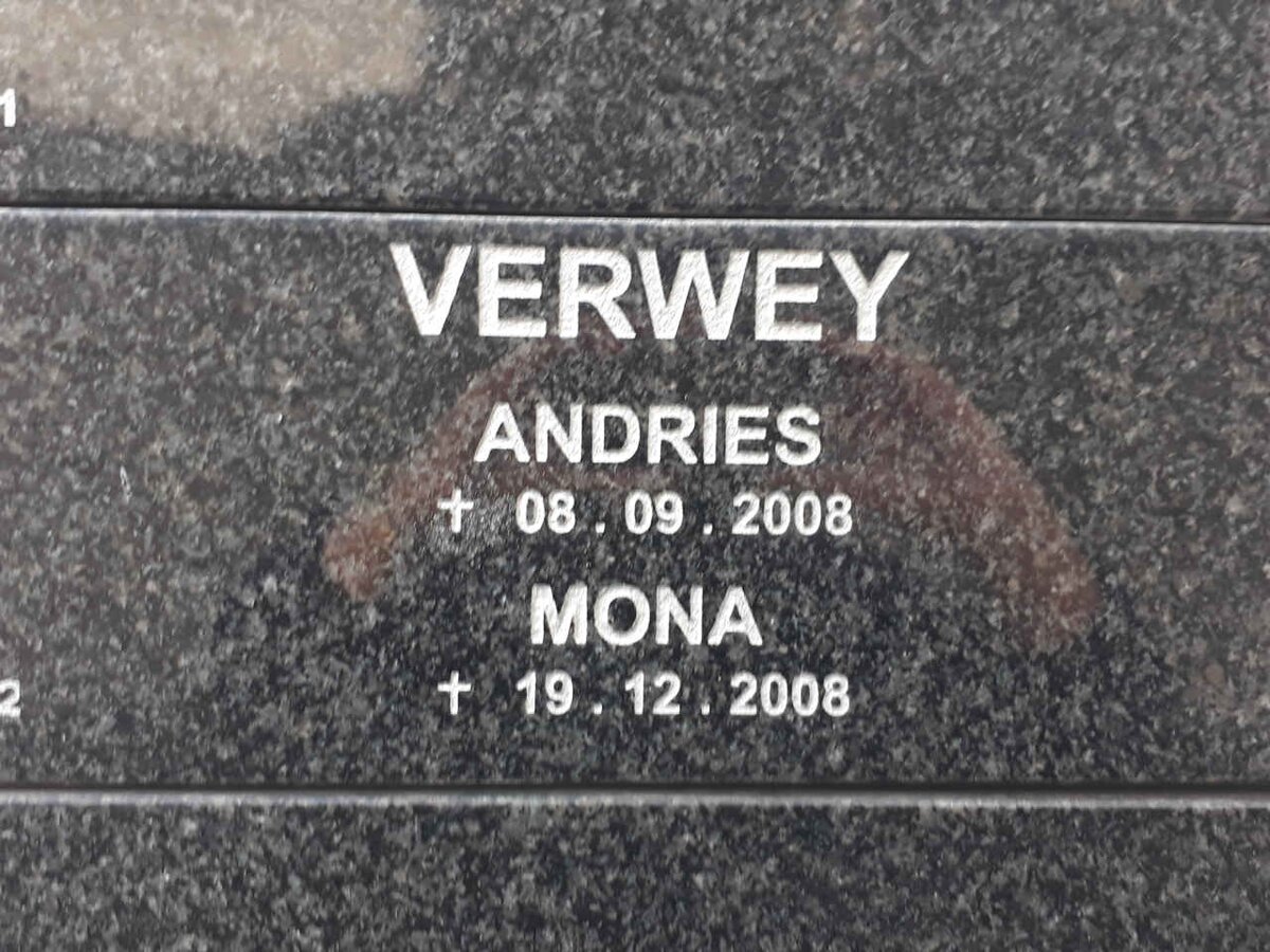 VERWEY Andries -2008 & Mona -2008
