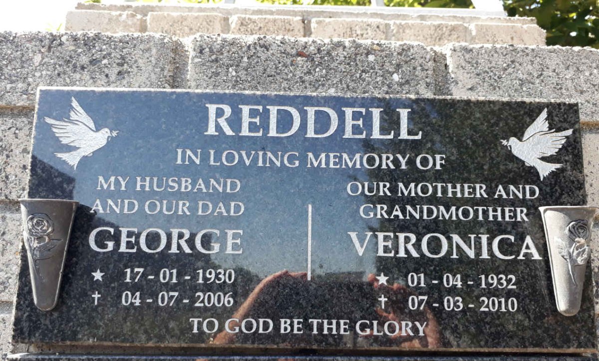 REDDELL George 1930-2006 & Veronica 1932-2010