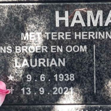 HAMAN Laurian 1938-2021 &amp; Maria D.J. 1927-2005