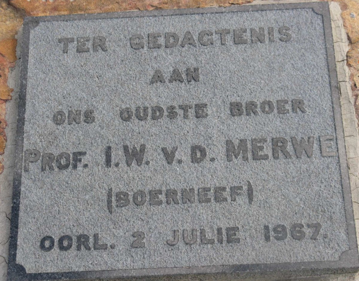 MERWE I.W., v.d. -1967