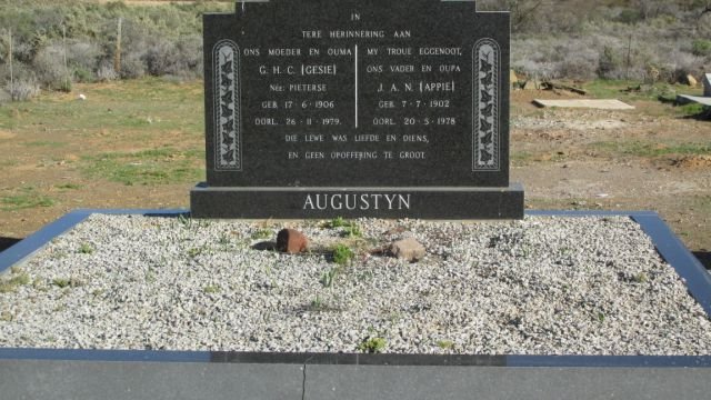 AUGUSTYN J.A.N. 1902-1978 &amp; G.H.C. PIETERSE 1906-1979