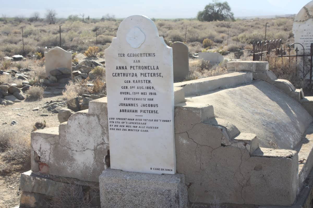 PIETERSE Anna Petronella Gertruida nee KARSTEN 1869-1910