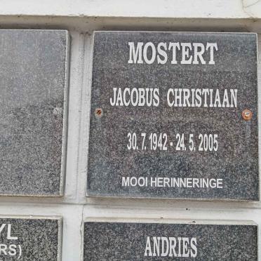 MOSTERT Jacobus Christiaan 1942-2005