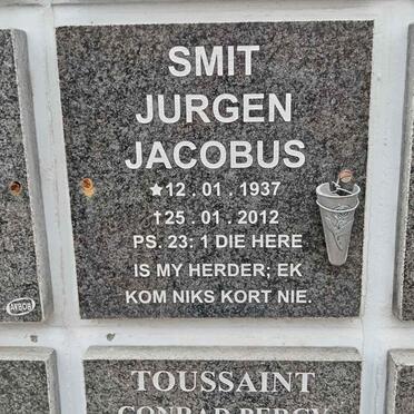 SMIT Jurgen Jacobus 1937-2012