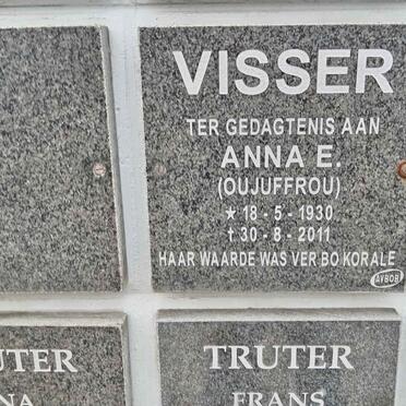 VISSER Anna E. 1930-2011