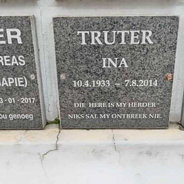 TRUTER Ina 1933-2014