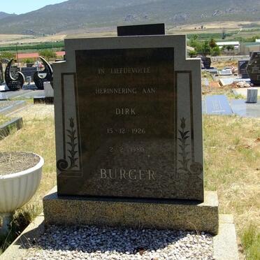BURGER Dirk 1926-1980