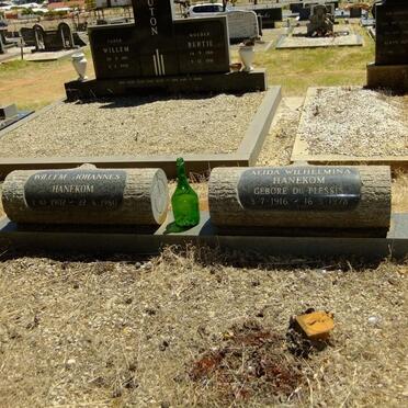 HANEKOM Willem Johannes 1902-1980 &amp; Alida Wilhelmina DU PLESSIS 1916-1973