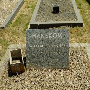 HANEKOM Willem Johannes 1907-1981