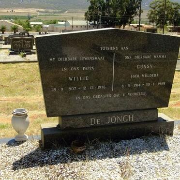 JONGH Willie, de 1907-1976 &amp; Gussy MÜLDER 1914-1989