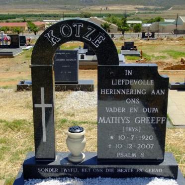 KOTZE Mathys Greeff 1920-2007