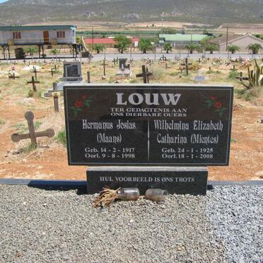 LOUW Hermanus Josias 1917-1998 &amp; Wilhelmina Elizabeth Catharina MIENTES 1925-2008